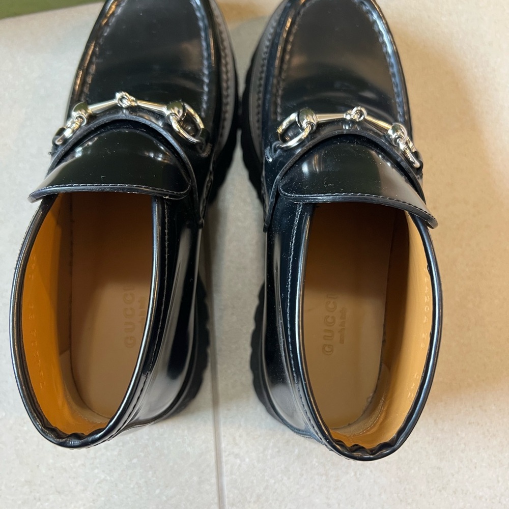 Gucci Black Leather Ankle Boots With Horsebit - Picture 5 of 10